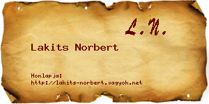 Lakits Norbert névjegykártya