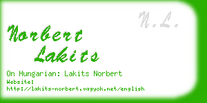 norbert lakits business card